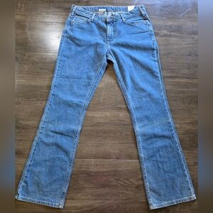 NWT Carhartt Light Blue Curvy Fit Women's Boot Cut Jeans Size 12x34 IRREGULAR